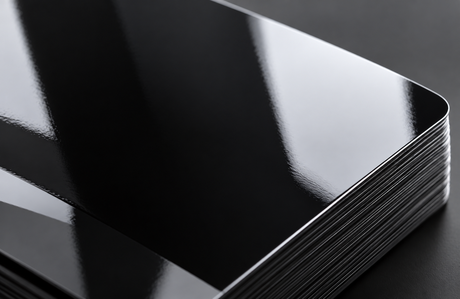 Tarjetas rígidas con laminado brillante